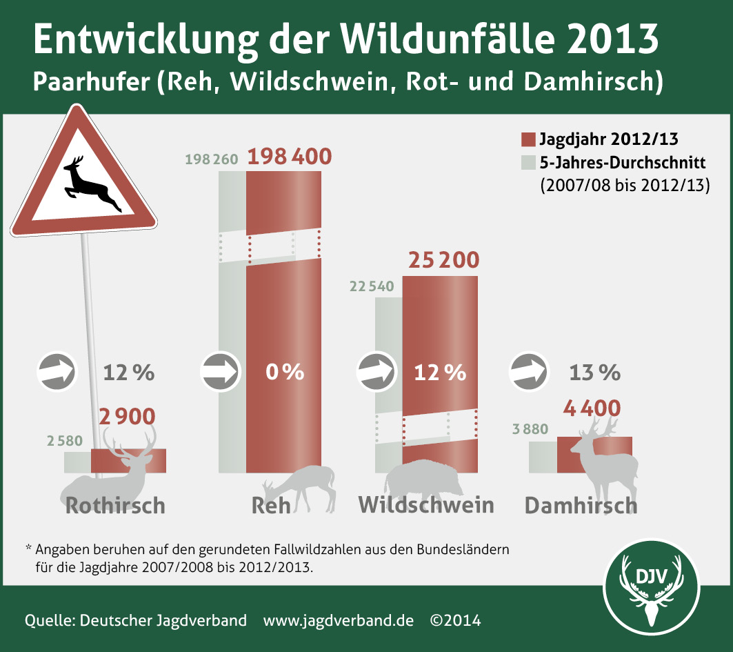 Statistik Wildunfälle 2013