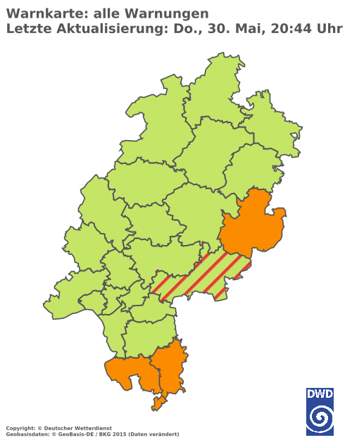Aktuelle Wetterwarnungen für  Fulda